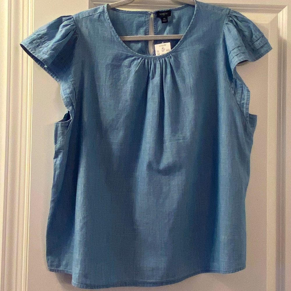 Jcrew XL Lightweight denim top NWT